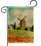 Hillside Windmills - Outdoor Nature Vertical Impressions Decorative Flags HG192526 Made In USA