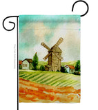 Hillside Windmills - Outdoor Nature Vertical Impressions Decorative Flags HG192526 Made In USA