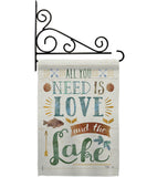 All You Need Is Love And Lake - Outdoor Nature Vertical Impressions Decorative Flags HG109050 Made In USA