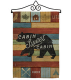 Cabin Sweet Cabin - Outdoor Nature Vertical Impressions Decorative Flags HG109052 Made In USA