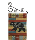 Cabin Sweet Cabin - Outdoor Nature Vertical Impressions Decorative Flags HG109052 Made In USA