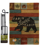 Cabin Sweet Cabin - Outdoor Nature Vertical Impressions Decorative Flags HG109052 Made In USA