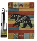 Cabin Sweet Cabin - Outdoor Nature Vertical Impressions Decorative Flags HG109052 Made In USA