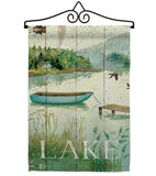 At the Lakeside - Outdoor Nature Vertical Impressions Decorative Flags HG109068 Made In USA