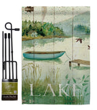 At the Lakeside - Outdoor Nature Vertical Impressions Decorative Flags HG109068 Made In USA