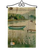 At the Lakeside - Outdoor Nature Vertical Impressions Decorative Flags HG109068 Made In USA