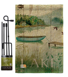 At the Lakeside - Outdoor Nature Vertical Impressions Decorative Flags HG109068 Made In USA