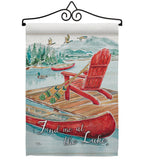 Find Me At The Lake - Outdoor Nature Vertical Impressions Decorative Flags HG109069 Made In USA