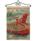 Find Me At The Lake - Outdoor Nature Vertical Impressions Decorative Flags HG109069 Made In USA