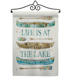 Life At The Lake - Outdoor Nature Vertical Impressions Decorative Flags HG109071 Made In USA