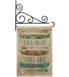 Life At The Lake - Outdoor Nature Vertical Impressions Decorative Flags HG109071 Made In USA