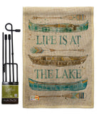 Life At The Lake - Outdoor Nature Vertical Impressions Decorative Flags HG109071 Made In USA