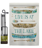 Life At The Lake - Outdoor Nature Vertical Impressions Decorative Flags HG109071 Made In USA