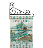 Live Life Lake - Outdoor Nature Vertical Impressions Decorative Flags HG109072 Made In USA