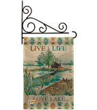 Live Life Lake - Outdoor Nature Vertical Impressions Decorative Flags HG109072 Made In USA