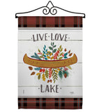 Live Love Lake - Outdoor Nature Vertical Impressions Decorative Flags HG109073 Made In USA