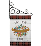 Live Love Lake - Outdoor Nature Vertical Impressions Decorative Flags HG109073 Made In USA