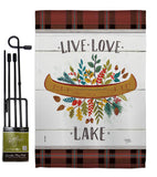 Live Love Lake - Outdoor Nature Vertical Impressions Decorative Flags HG109073 Made In USA