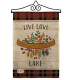 Live Love Lake - Outdoor Nature Vertical Impressions Decorative Flags HG109073 Made In USA