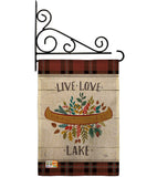 Live Love Lake - Outdoor Nature Vertical Impressions Decorative Flags HG109073 Made In USA