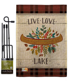 Live Love Lake - Outdoor Nature Vertical Impressions Decorative Flags HG109073 Made In USA