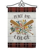 Peace And Lodge - Outdoor Nature Vertical Impressions Decorative Flags HG109074 Made In USA