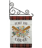 Peace And Lodge - Outdoor Nature Vertical Impressions Decorative Flags HG109074 Made In USA