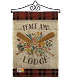 Peace And Lodge - Outdoor Nature Vertical Impressions Decorative Flags HG109074 Made In USA