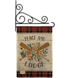 Peace And Lodge - Outdoor Nature Vertical Impressions Decorative Flags HG109074 Made In USA