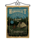 Around the Campfire - Outdoor Nature Vertical Impressions Decorative Flags HG109078 Made In USA