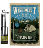 Around the Campfire - Outdoor Nature Vertical Impressions Decorative Flags HG109078 Made In USA