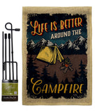 Better Campfire - Outdoor Nature Vertical Impressions Decorative Flags HG109079 Made In USA