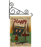 Happy Campers - Outdoor Nature Vertical Impressions Decorative Flags HG137011 Made In USA