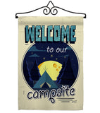 Welcome Campsite - Outdoor Nature Vertical Impressions Decorative Flags HG137061 Made In USA