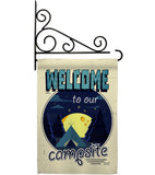 Welcome Campsite - Outdoor Nature Vertical Impressions Decorative Flags HG137061 Made In USA