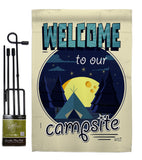 Welcome Campsite - Outdoor Nature Vertical Impressions Decorative Flags HG137061 Made In USA