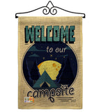 Welcome Campsite - Outdoor Nature Vertical Impressions Decorative Flags HG137061 Made In USA