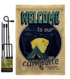 Welcome Campsite - Outdoor Nature Vertical Impressions Decorative Flags HG137061 Made In USA