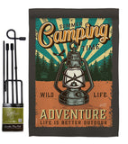 Summer Camping - Outdoor Nature Vertical Impressions Decorative Flags HG137236 Made In USA