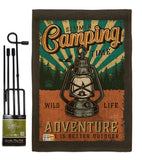 Summer Camping - Outdoor Nature Vertical Impressions Decorative Flags HG137236 Made In USA