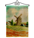 Hillside Windmills - Outdoor Nature Vertical Impressions Decorative Flags HG192526 Made In USA