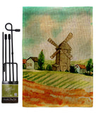 Hillside Windmills - Outdoor Nature Vertical Impressions Decorative Flags HG192526 Made In USA