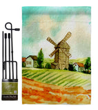 Hillside Windmills - Outdoor Nature Vertical Impressions Decorative Flags HG192526 Made In USA