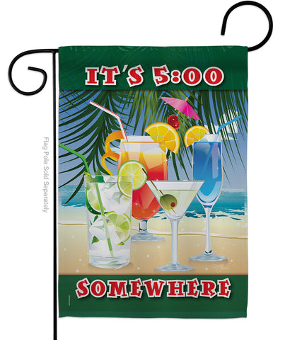 It's 5 Somewhere Party - Party & Celebration Special Occasion Vertical Impressions Decorative Flags HG115070 Made In USA