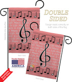 Music is Life - Party & Celebration Special Occasion Vertical Impressions Decorative Flags HG115082 Made In USA