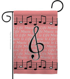 Music is Life - Party & Celebration Special Occasion Vertical Impressions Decorative Flags HG115082 Made In USA