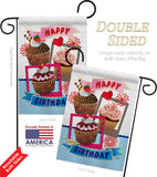 Birthday Cupcake - Party & Celebration Special Occasion Vertical Impressions Decorative Flags HG115096 Made In USA