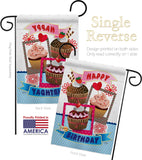 Birthday Cupcake - Party & Celebration Special Occasion Vertical Impressions Decorative Flags HG115096 Made In USA