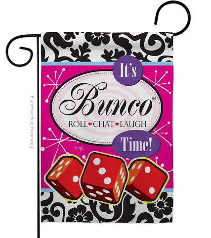 It's Bunco Time! - Party & Celebration Special Occasion Vertical Impressions Decorative Flags HG115098 Made In USA