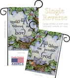 All Things Are Possible With God - Impressions Decorative Garden Flag G165110-BO